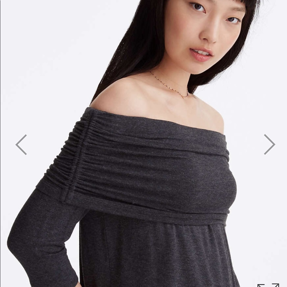 Lou & Grey Ruched Signaturesoft Off the Shoulder - Picture 4 of 4
